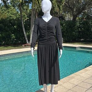 Elegant Joie Black Ruched Dress